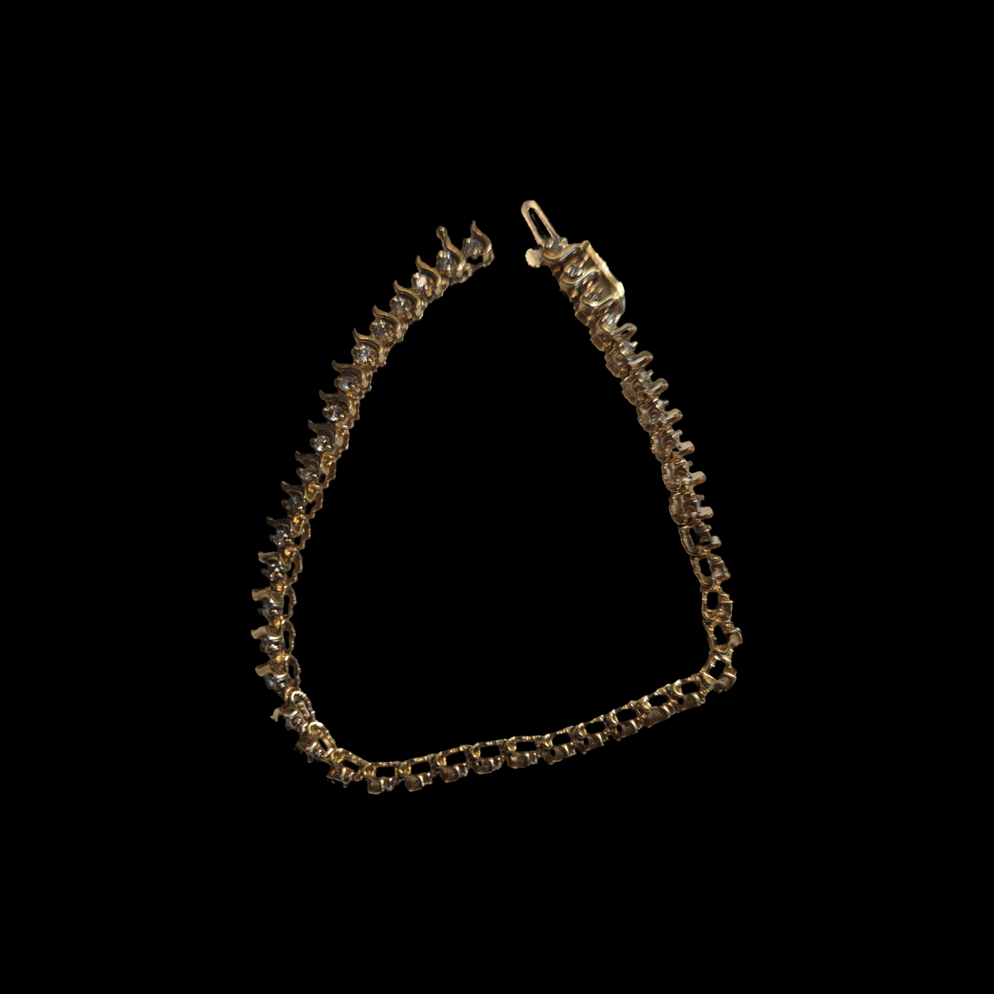 10k gold, 7 inch, diamond tennis bracelet