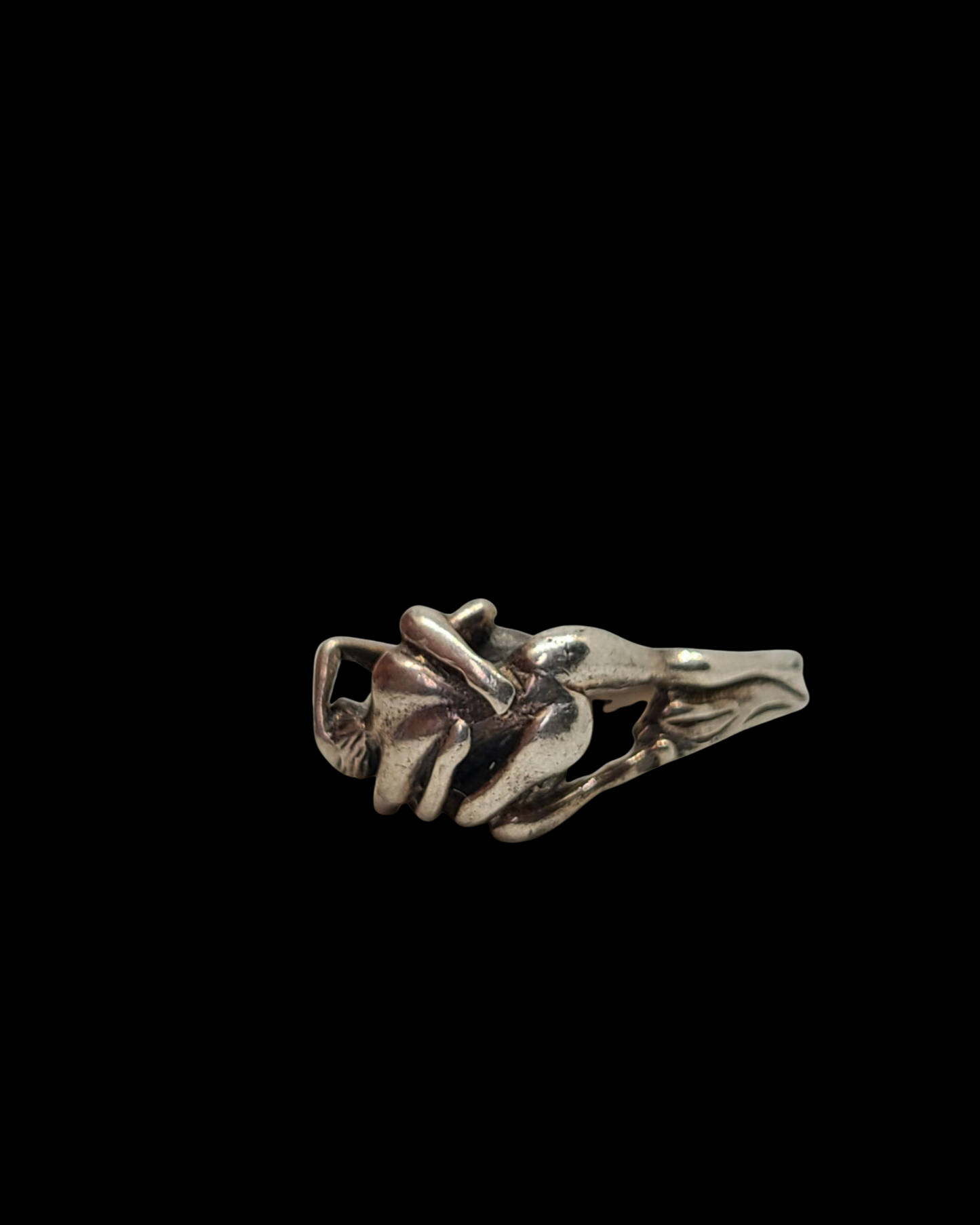 .925 Sterling Silver Entwined Couple Ring